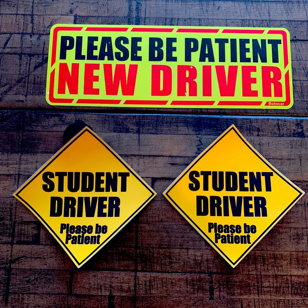STUDENT and NEW DRIVER car magnets!! Peace of Mind with and without you!😬😃